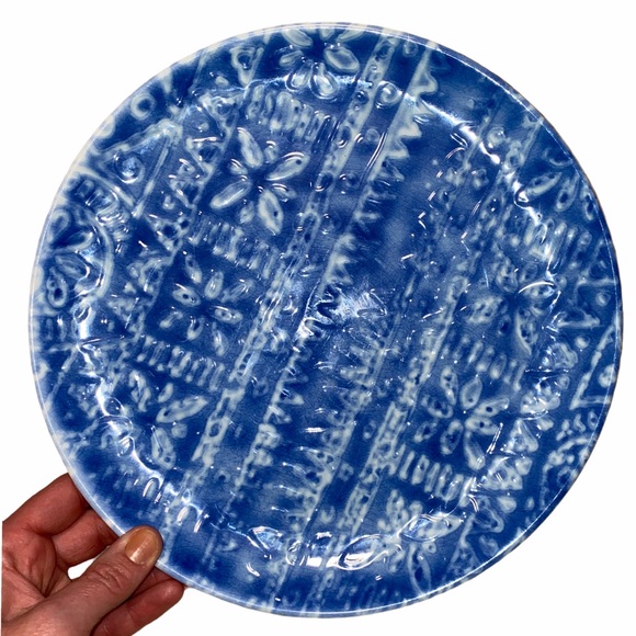 Threshold Melamine Blue Pattern Plate